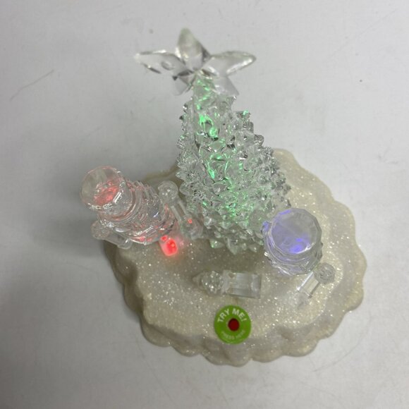 Happy Holiday Christmas Tree Soldiers Light Up Musical Acrylic Plays Many Songs - Picture 6 of 7